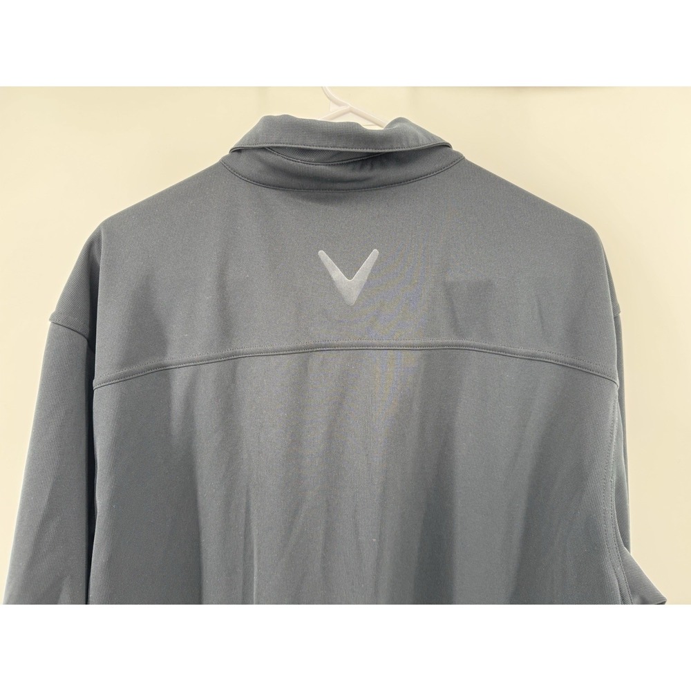 Callaway Polo Shirt Men XL Performance Polyester Stretch Black - Picture 2 of 7